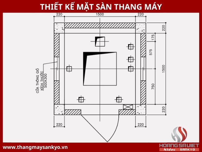 Thiết kế mặt sàn thang máy Thiết kế mặt sàn thang máy