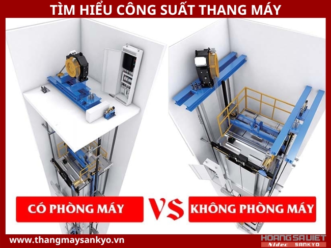 Tìm hiểu công suất tiêu thụ điện của thang máy có phòng máy với không phòng máy Tìm hiểu công suất tiêu thụ điện của thang máy có phòng máy với không phòng máy