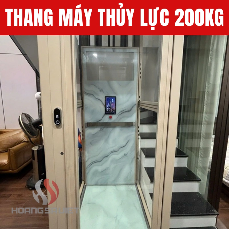 Thang máy thủy lực 200kg đang là xu hướng lựa chọn của nhiều gia đình