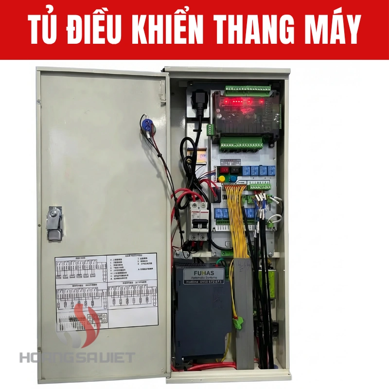 Tủ điều khiển thang máy thủy lực là bộ phận quan trọng kiểm soát quá trình vận hành của thang máy