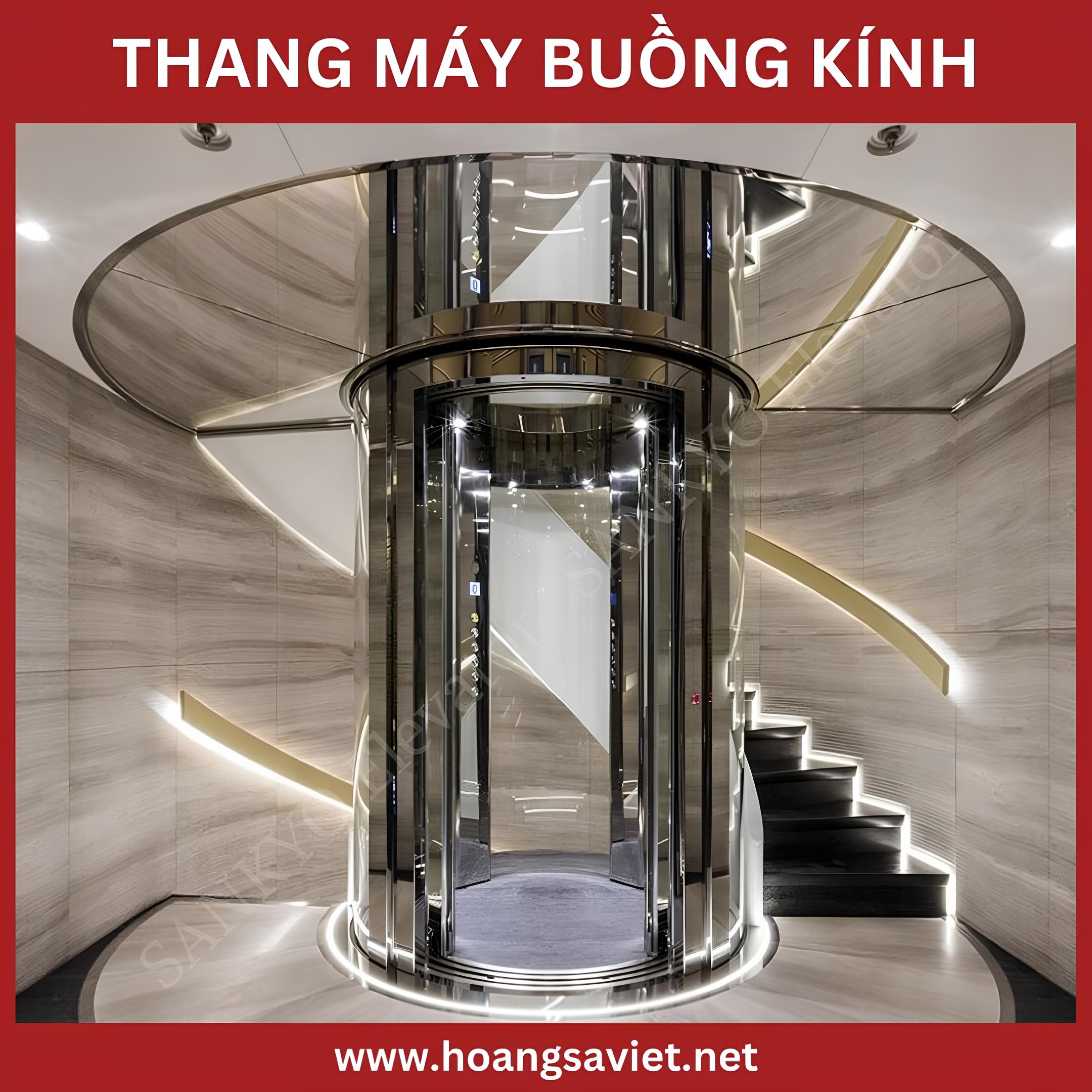 Vị trí lắp đặt thang máy buồng kính giữa cầu thang bộ Vị trí lắp đặt thang máy buồng kính giữa cầu thang bộ