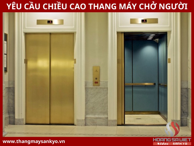 Các yêu cầu về chiều cao phòng máy thang máy Các yêu cầu về chiều cao phòng máy thang máy