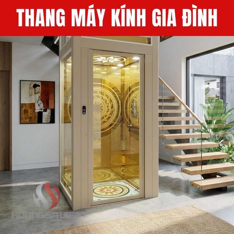 Thang Máy Kính Gia Đình Cửa Mở Tay Thang Máy Kính Gia Đình Cửa Mở Tay