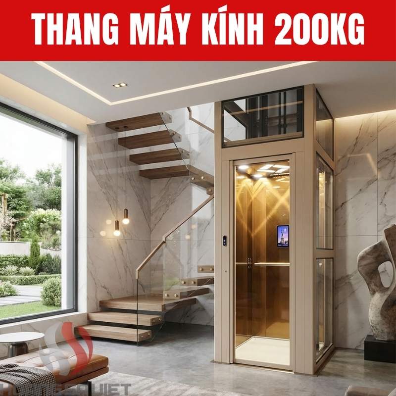 Thang Máy Kính 200Kg Thang Máy Kính 200Kg
