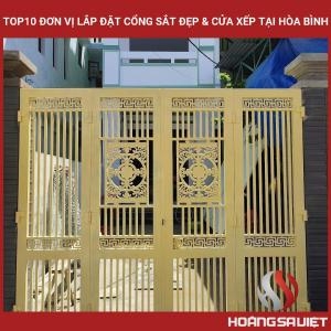 Top10 Đơn Vị Lắp Đặt Cổng Sắt Đẹp & Cửa Xếp Tại Hòa Bình