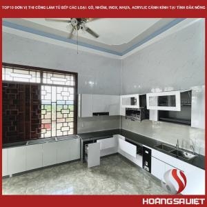 Top10 Đơn Vị Thi Công Làm Tủ Bếp Các Loại: Gỗ, Nhôm, Inox, Nhựa, Acrylic Cánh Kính Tại Tỉnh Đắk Nông