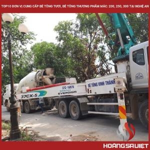 Top10 Đơn Vị Cung Cấp Bê Tông Tươi, Bê Tông Thương Phẩm Mác: 200, 250, 300 Tại Nghệ An