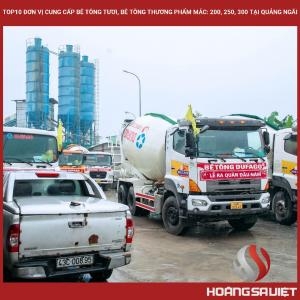 Top10 Đơn Vị Cung Cấp Bê Tông Tươi, Bê Tông Thương Phẩm Mác: 200, 250, 300 Tại Quảng Ngãi
