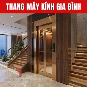 Thang Máy Kính Gia Đình Cửa Mở Tay