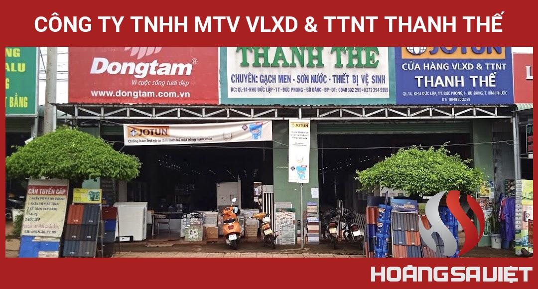 CÔNG TY TNHH MTV VLXD & TTNT Thanh Thế CÔNG TY TNHH MTV VLXD & TTNT Thanh Thế
