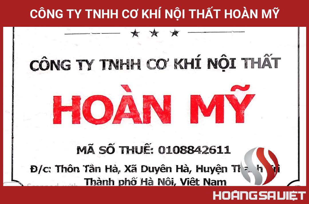 Công Ty TNHH Cơ Khí Nội Thất Hoàn Mỹ Công Ty TNHH Cơ Khí Nội Thất Hoàn Mỹ