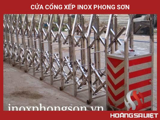 Cửa Cổng Xếp Inox Phong Sơn Cửa Cổng Xếp Inox Phong Sơn