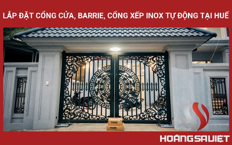 Lắp đặt Cổng Cửa, Barrie, Cổng Xếp Inox Tự động Tại Huế Lắp đặt Cổng Cửa, Barrie, Cổng Xếp Inox Tự động Tại Huế