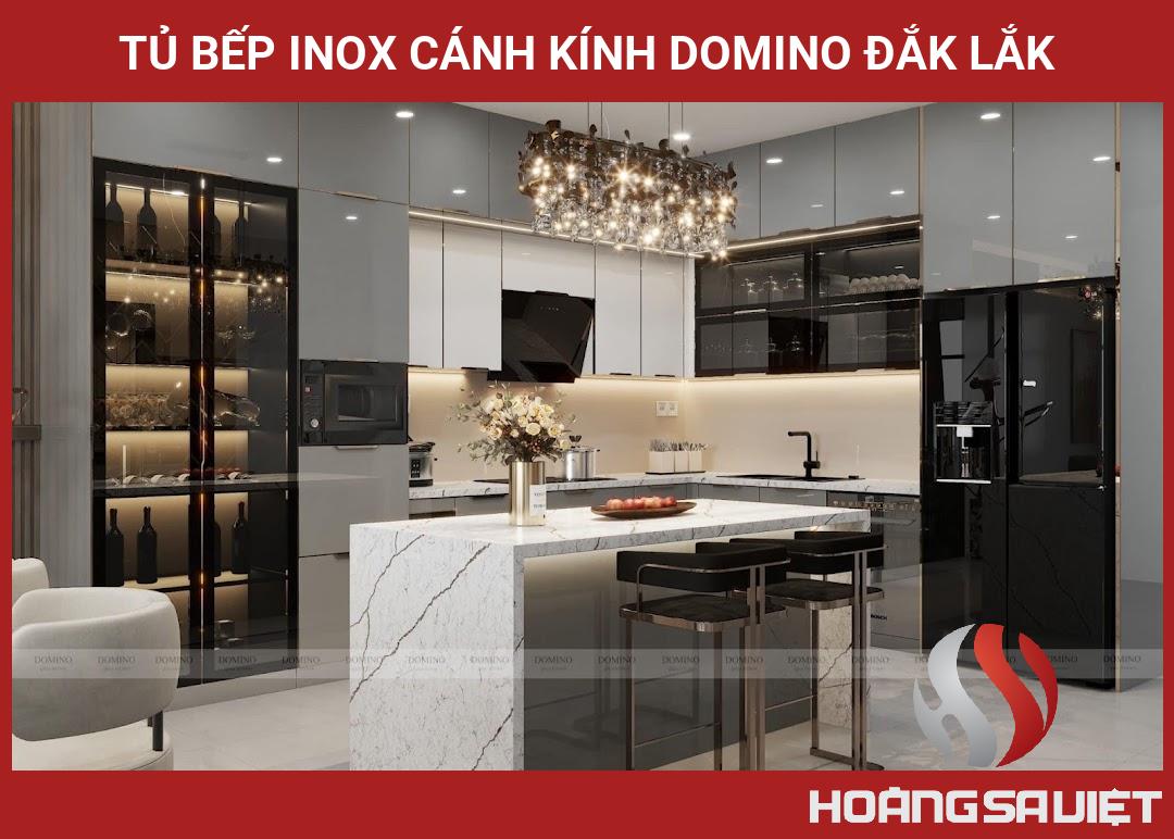 Tủ Bếp Inox Cánh Kính Domino Đắk Lắk Tủ Bếp Inox Cánh Kính Domino Đắk Lắk