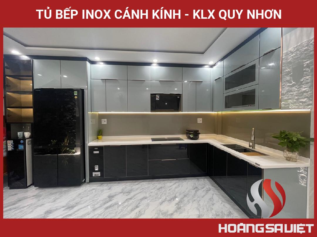 Tủ Bếp Inox Cánh Kính - KLX Quy Nhơn Tủ Bếp Inox Cánh Kính - KLX Quy Nhơn