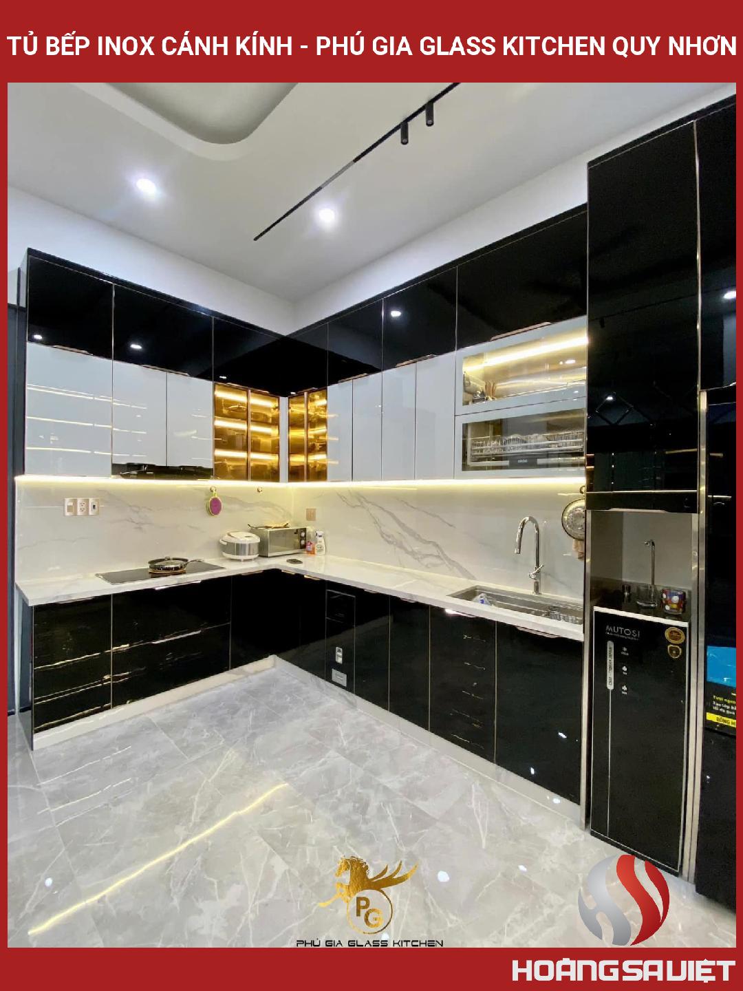 Tủ Bếp Inox Cánh Kính - Phú Gia Glass Kitchen Quy Nhơn Tủ Bếp Inox Cánh Kính - Phú Gia Glass Kitchen Quy Nhơn