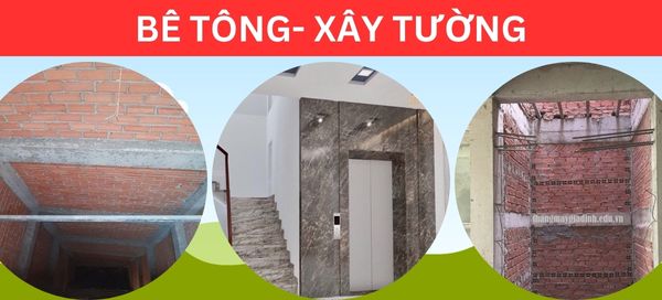 Khung bê tông xây tường